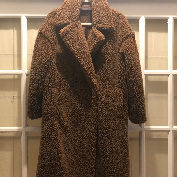 Mango Faux Shearling Coat - Picture 2 of 3